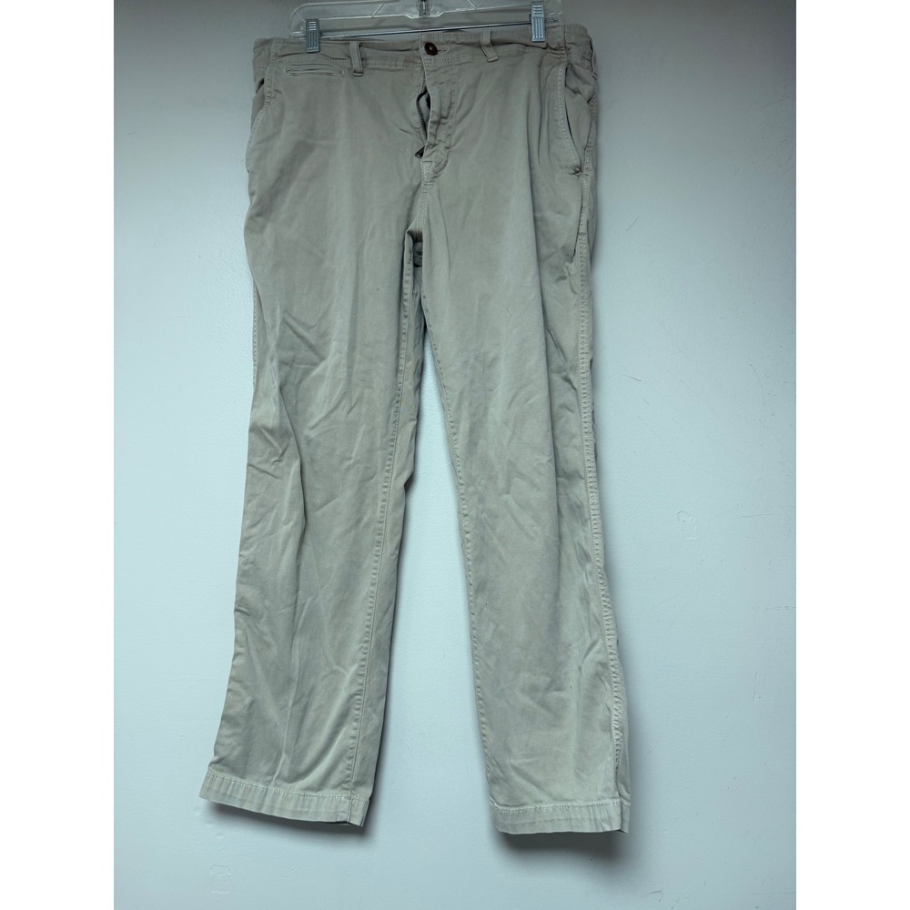 American Eagle Relaxed Straight Pants Mens 36x32 Tan EXCELLENT Extreme Flex